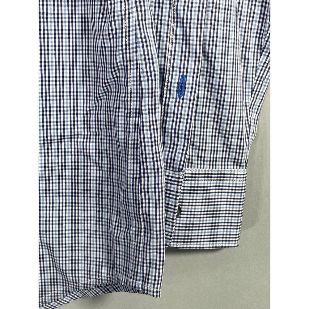 Gap Mens Original Fit Non-Iron Gingham Button Down Shirt Blue White M 15-15.5 - Picture 5 of 9